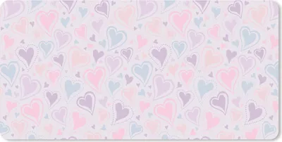 Produktbild von MuchoWow® Mauspad Mousepad Mädchen - Herzen - Schnittmuster - Mädchen - Kinder - Kinder 60x30 cm - Mousepads - Maus Mat - Pad - Mausunterlage - Nachhaltig