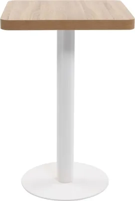 Image de vidaXL Table de bistrot marron clair 50x50 cm MDF