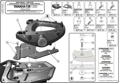 Produktbild von Zentraler Kofferraumgepäckträger Für Yamaha Fjr 1300 (06-15) ( Mit Monokey Platte )