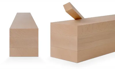 Produktbild von Leimholzbalken - Buche gehobelt - 80 x 80 x 1000 mm