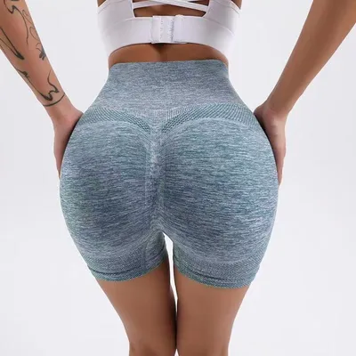 Produktbild von Kurze Push-Up-Leggings in Hellblau – Perfekt für Sport und Freizeit KP15677