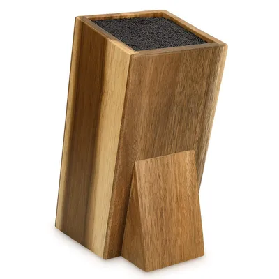 Produktbild von Universal Messerblock aus Holz - Messerblock Ohne Messer Akazienholz - Messerhalter mit Borsteneinsatz - Messer Block leer - Messerständer