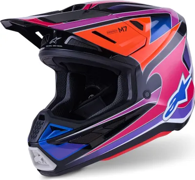 Image de Casque Alpinestars Sm7 Fuse, couleur bleu/violet/rose, taille L