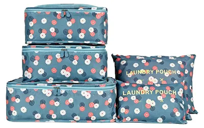 Obrázek produktu pro Organizér do kufru - Sada 6 kusů - Modrá - Pro cestování, do kufru 50 až 61 cm