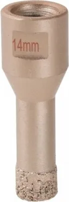 Produktbild von Diamantbohrkrone 14mm M14-Gewinde 10mm Diamantschichthöhe Trockenbohren für Winkelschleifer