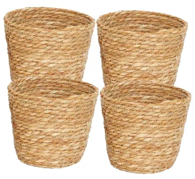 Produktbild von Pflanzkorb – 4er-Set – Pflanzkorb – Kartoffelkorb – Zimmerpflanzenkorb – Blumentopf – Zimmerblumentöpfe – 13 cm hoch – 18/13 cm Durchmesser