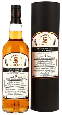 Produktbild von Caol Ila 9 Jahre - 2016/2025 - Signatory Vintage - 2nd Fill Chardonnay Butt Finish - Cask #4 - Islay Single Malt Scotch Whisky