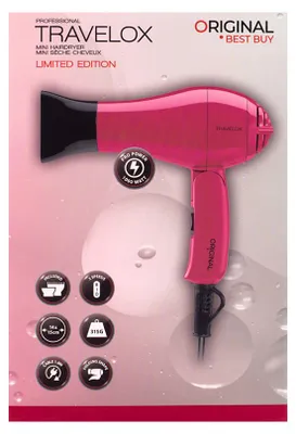 Produktbild von Original Best Buy Mini Foldable Hairdryer Travelox Hibiscus Pink - Haartrockner