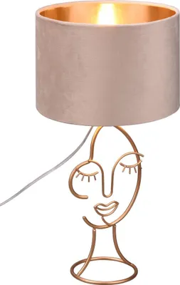 Zdjęcie produktu dla Lampa stołowa MARY złoto-beżowa 1xE27x60W tkanina wym:45,5x24x24cm IP20 RL