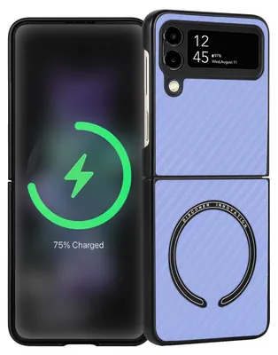 Produktbild von Für Samsung Galaxy Z Flip4 5G MagSafe Magnetic Kohlefaser Handy Tasche Etuis Neu
