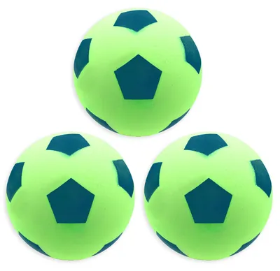 Produktbild von 3x Kyto Softball neon grün 20cm - Schaumstoff Ball - Fußball Indoor