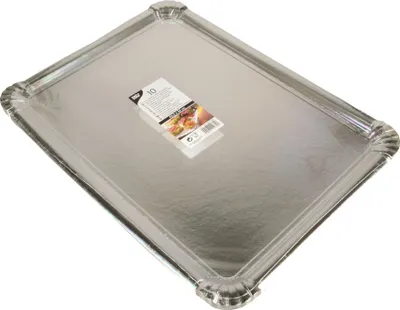 Immagine prodotto di PAPSTAR  11331 PAPSTAR Servierplatte, eckig, 455 x 340 mm, silber