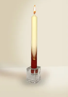 Produktbild von Designkerze Lotos Stabkerze Dunkelrot 250 x Ø 22 mm, 1 Stück