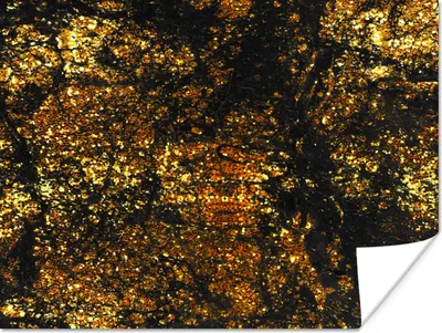 Produktbild von MuchoWow® Poster Marmor - Glitzer - Gold 120x90 cm - Wandbild