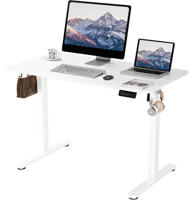 Produktbild von Elektrischer Höhenverstellbarer Schreibtisch 110x60cm Weiß