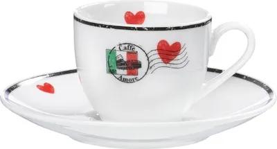 Produktbild von Ritzenhoff&Breker 4tlg Set Caffee Amore Espressotasse + Untertasse 80ml