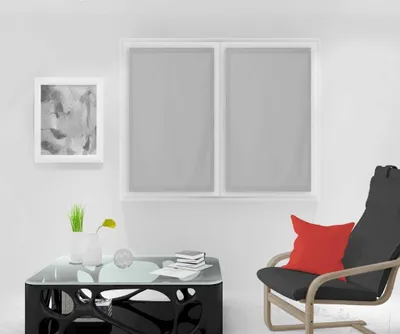 Brise-Bise-Vorhang 45x160 cm, Weiß, Polyester, halbdurchsichtig