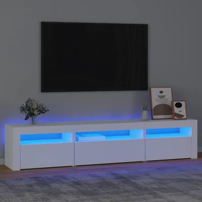 Obrázek produktu pro vidaXL TV skříňka s LED světly bílá 195x35x40 cm