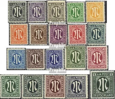 Produktbild von Briefmarken Bizone (Alliierte Besetzung) 1945 Mi 16-35 (kompl.Ausg.) postfrisch AM-Post
