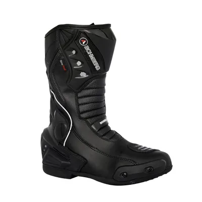 Produktbild von Bohmberg Viking Herren Motorradstiefel, ergonomisch, Motorradschuhe aus stabilem Leder mit aufgesetzten Hartschalenprotektoren - EU 45