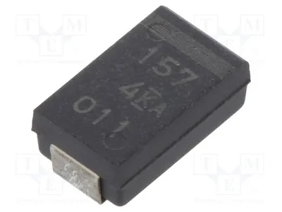 Obrázok produktu pre 1x Kondenzátor: Tantalový polymér, kapacita 150 µF, napätie 4 VDC, rozmery: D 2917, ESR: 45 mΩ, typ: T599D157M004ATE04