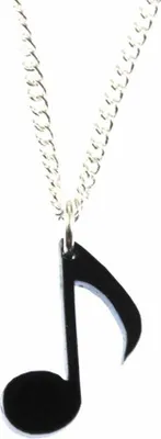 Produktbild von Note Kette Halskette Miniblings 45cm Noten Achtelnote Musik Acrylglas schwz