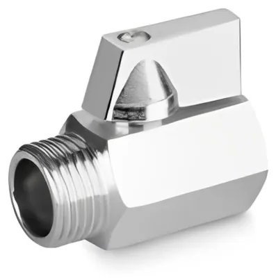 Immagine prodotto di Mini Valvola a Sfera in Ottone Cromato 3/8" AG x IG
