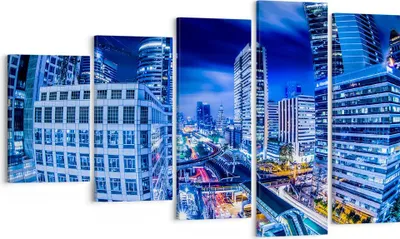 Produktbild von Bild auf Leinwand - Leinwandbild - Asien bangkok stadt architektur - 100x60cm - Wand Bild - Wanddeko - Leinwanddruck - Bilder - Kunstdruck - Leinwand bilder - Wandkunst - EG100x60-2457
