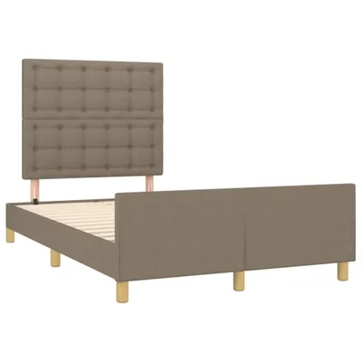 Produktbild von vidaXL Bettgestell ohne Matratze Taupe 120x200 cm Stoff
