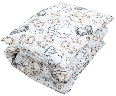 Produktbild von TupTam Kinder Gemusterte Bettdecken Set Ganzjahresdecke Bettdecke Kopfkissen Flachkissen 2tlg., Farbe: Safari, Größe: 135x100 cm