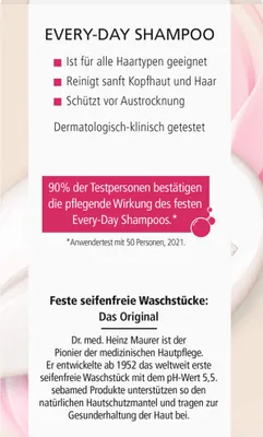 Produktbild von sebamed Festes Everyday Shampoo, 80 g SHA