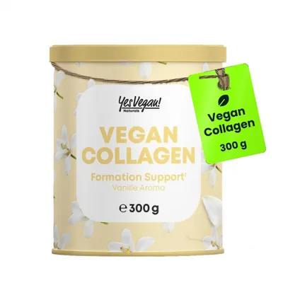Produktbild von Vegan Collagen Pulver (300 g) mit Vitamin A C E, Biotin, Silicium, Zink - Alternative zu Kollagen