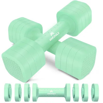 Obrázok produktu pre Sada činiek nastaviteľná, 4 v 1, 0,9 kg až 2,3 kg, pre silový tréning