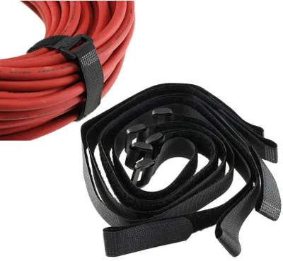 Produktbild von ChiliTec 22936 Klettband mit Öse, 5er Pack 50x2cm, schwarz