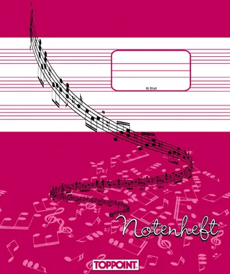 Produktbild von 10 Notenhefte je 16 Blatt DIN A5 Schulheft Lineatur 14