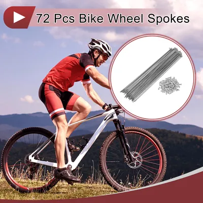 Produktbild von 72 Set 13G Fahrradspeichen 268mm Fahrradspeichen Aus Kohlenstoffstahl Verzinkt Silberton