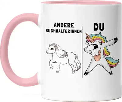Produktbild von Andere Buchhalterinnen Du Tasse Rosa Pferd Einhorn Humor Lustig Unicorn Geschenk Apotheke