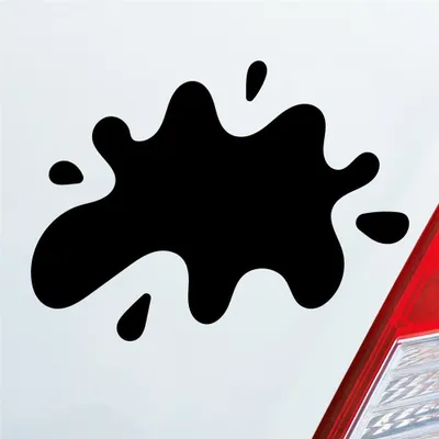 Produktbild von Auto Aufkleber Splash Farbkleks 13x10 cm Schwarz Matt Sticker Heckscheibenaufkleber