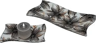Produktbild von Dekorative Magnolie Teller/Schale, Kerzenteller Deko-Teller 25x15cm