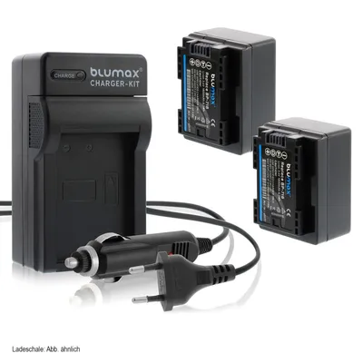 Produktbild von 2x Akku + Lader für Canon BP-718 M52 M56 M506 R37 R38 R306  1800 mAh (3,6V)