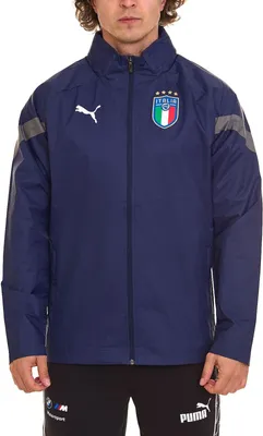 Produktbild von PUMA Italien 2022 Herren Trainingsjacke mit versteckter Kapuze All-Wetter-Jacke rainCELL 767068 04 Blau, Größe:XS