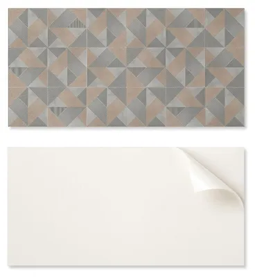 Obrázek produktu pro Vinylová podlahová krytina s potiskem, rozměry 120 x 60 cm, geometrický vzor trojúhelníků
