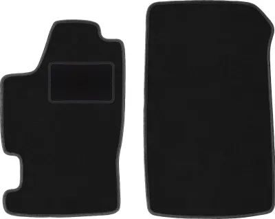 Image de Tapis de sol avant velours sur-mesure pour Renault Laguna I (1994-2001, kombi, liftback) noir, jeu 2 pièces, fixations - STANDRAD