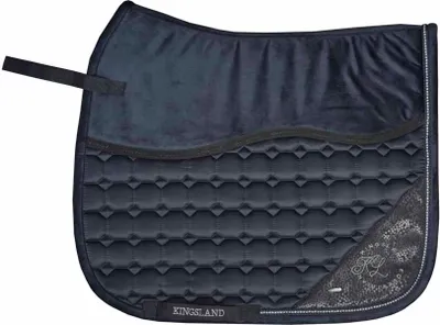 Produktbild von Kingsland odessa Satin- & Samtschabracke mit silbernen Strasssteinen Navy Sommer 2022, Größe:Dressage