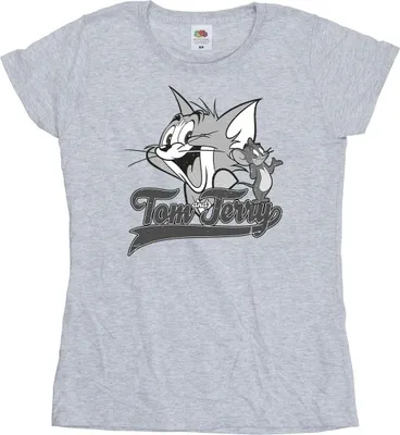 Produktbild von Tom And Jerry - "Greyscale Square" T-Shirt für Damen BI43733 (XXL) (Grau)