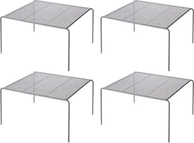 Produktbild von mDesign Geschirrablage Küchenregal Aufbewahrung Organizer 4er Set Metall Graphit
