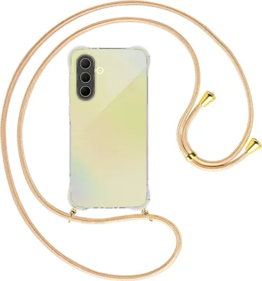 Produktbild von Handykette Backcover-Schutzhülle mit Band (Metall goldfarben) für Samsung A36 5G - Goldkordel