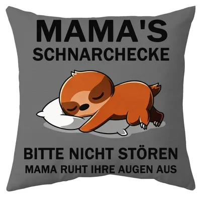 Produktbild von Faultierkissen 45x45cm aus weichem Kurzflorplüsch | Lustiges Dekokissen zum Entspannen
