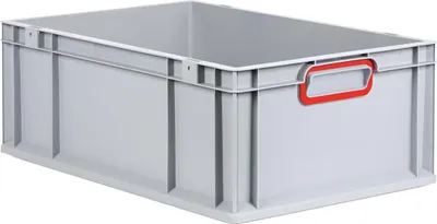 Produktbild von Allit EuroBox 622, 600x400x220 mm, Griffe geschlossen, grau/rot