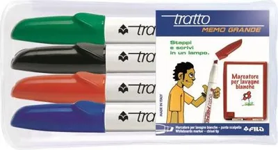 Produktbild von Tratto F852200 Marker 4 Stück(e) Schwarz, Blau, Grün, Rot